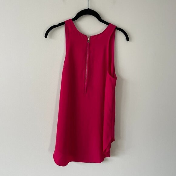 Aritzia Wilfred Sevres Tank Top Sleeveless Zip-Back Closure Casual Red PinkSmall - Picture 3 of 7